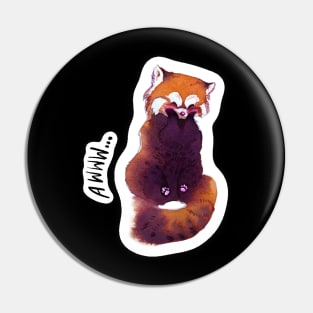 Shy Red Panda Pin