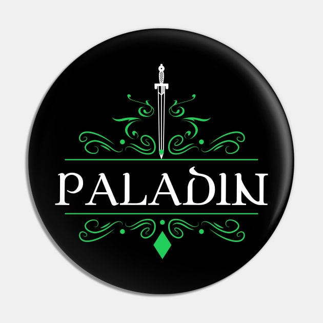 Paladin Character Class Tabletop RPG Gaming Pin by pixeptional