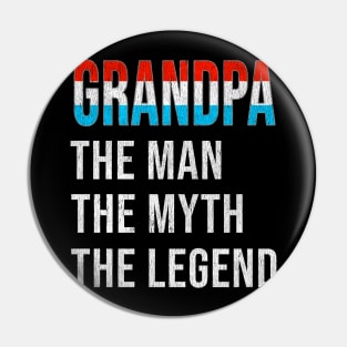 Grand Father Luxembourgish Grandpa The Man The Myth The Legend - Gift for Luxembourgish Dad With Roots From  Luxembourg Pin