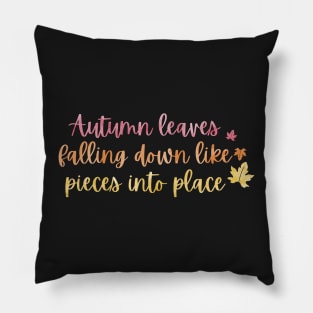 Autumn Leaves All Too Well Lyric Taylor Swift Pillow