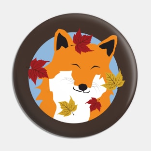Fall fox Pin