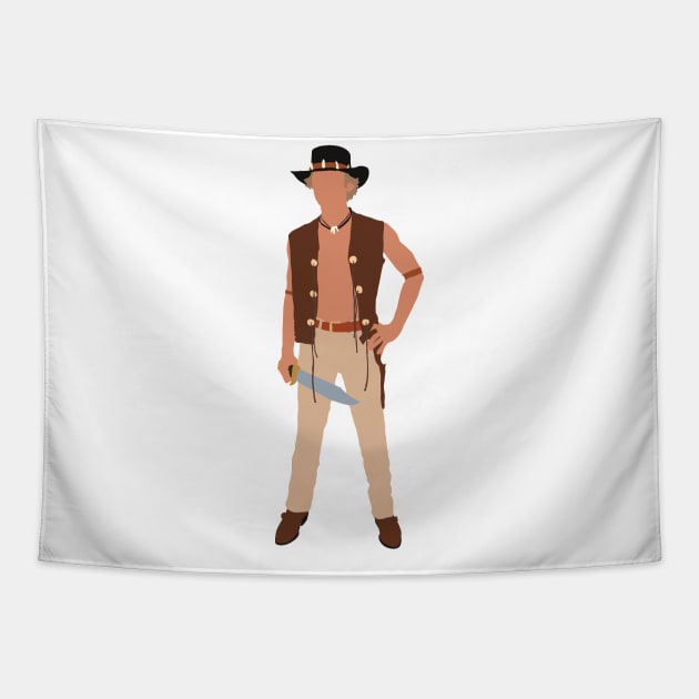 Crocodile Dundee Tapestry by FutureSpaceDesigns