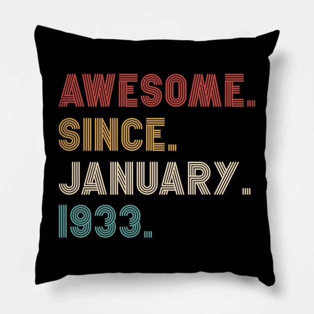 Awesome Since 1933 birthday Pillow by TranquilTea Haven