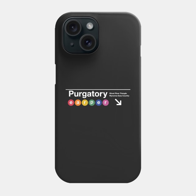 Purgatory Subway Sign - Train to the Ghost River Triangle Phone Case by VikingElf