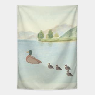 Four little ducks went out with mommy Tapestry