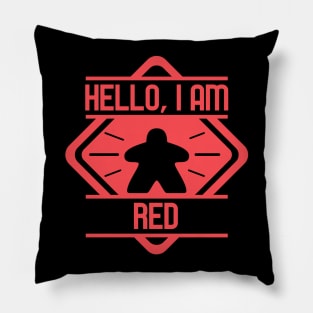 Hello I Am Red Board Games Addict Pillow