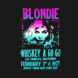 Classic Gradient Blondie Music Whiskey A Go Go T-Shirt