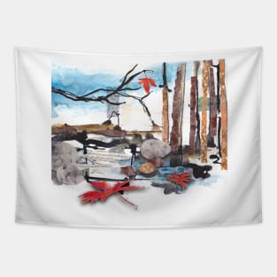 Wabi Sabi - abstract landscape Tapestry