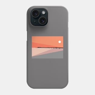Deal Pier Seafront, Kent, Sun Rise, Orange and Grey Phone Case