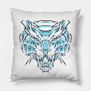 tger head handdrawing Pillow