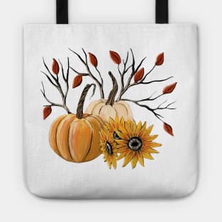Pumpkins & Sunflowers Graphic Tote