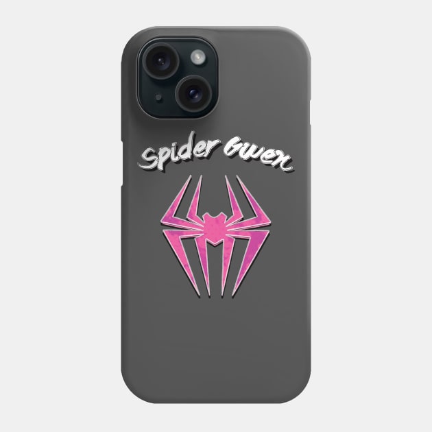 Spider Gwen Logo and Text Phone Case by geekers25