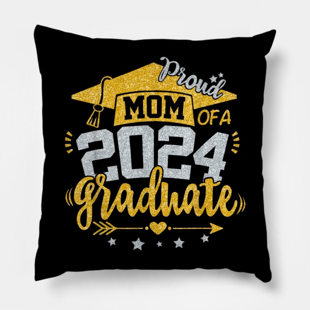 Proud Mom Of A Class Of 2024 Graduate Pillow by cyberpunk art