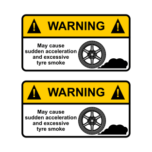 Tyre Smoke - Burnout Warning Sticker Pack T-Shirt