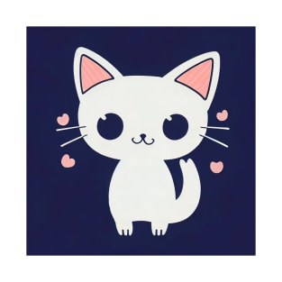 Cartoon cat character icon logo T-Shirt