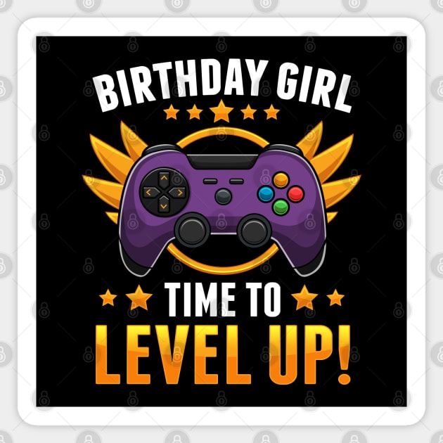 Birthday Girl Time To Level Up Funny Gamer Girl Gift Video Game