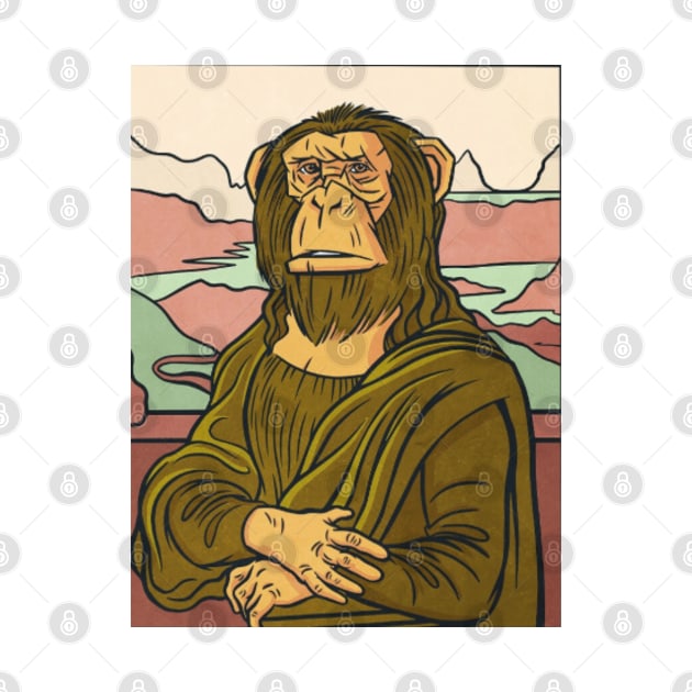 Monkey Lisa by Digital-Zoo