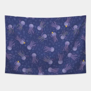 Kawaii Jellyfish Underwater Tapestry