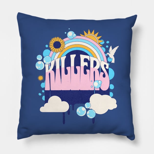 Killers Bubble Sea Pillow by The Manny Cruz Show