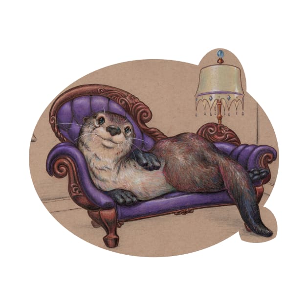 Otter Reclining in the Parlor by justteejay