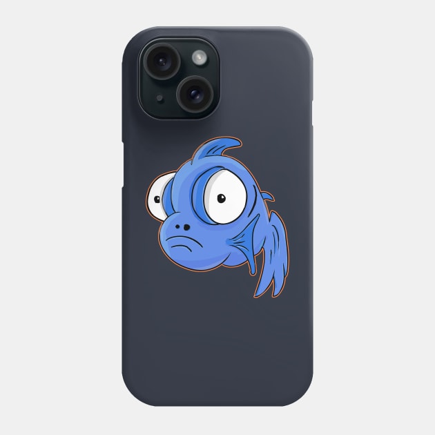 Frightened fish fish color Phone Case by Lebihanto