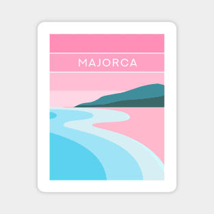Majorca, Spain - Mallorca in Pink Magnet