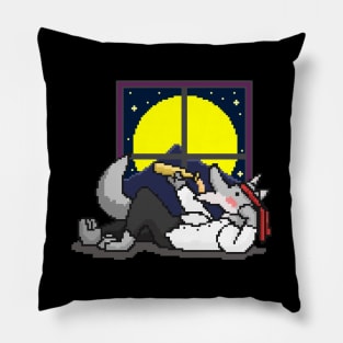 A drunken salaryman wolf Pillow