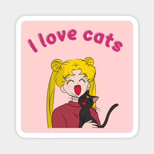 I love cats Magnet