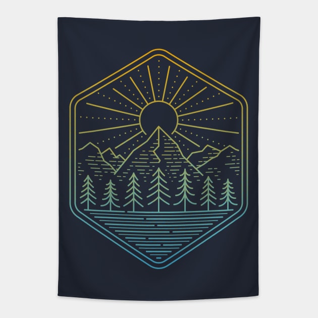 Mountain Rays Tapestry by heavyhand