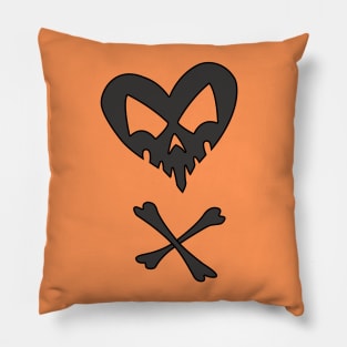 Skull Heart Pillow