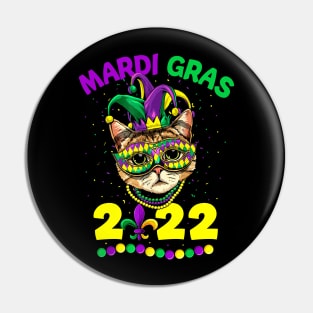 Cute Cat Wearing Carnival Mask Mardi Gras Cat Lover Gifts Pin