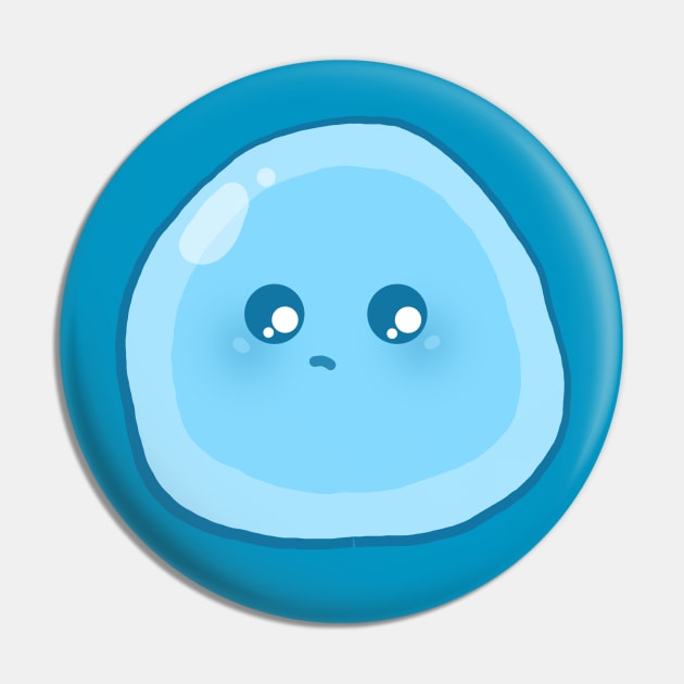 Cute Blue Slime Pin by SlimeValleyGirl