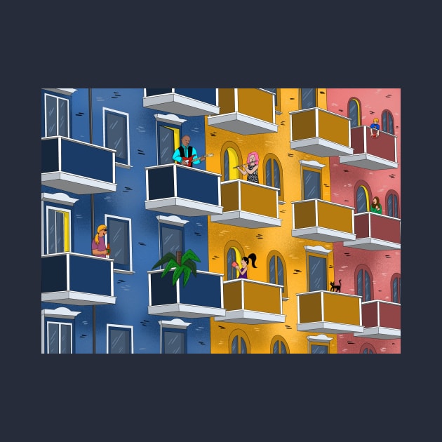 Social Distancing Balconies by RoeArtwork