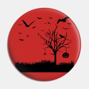 Halloween Creepy Field Pin