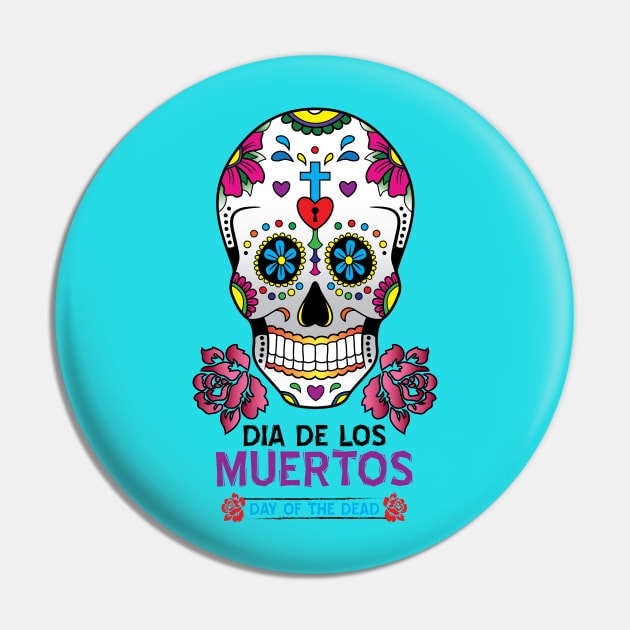 Dia de los Muertos Pin by Wearable Designs