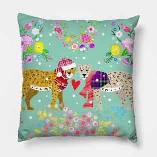 leopard xmas Pillow