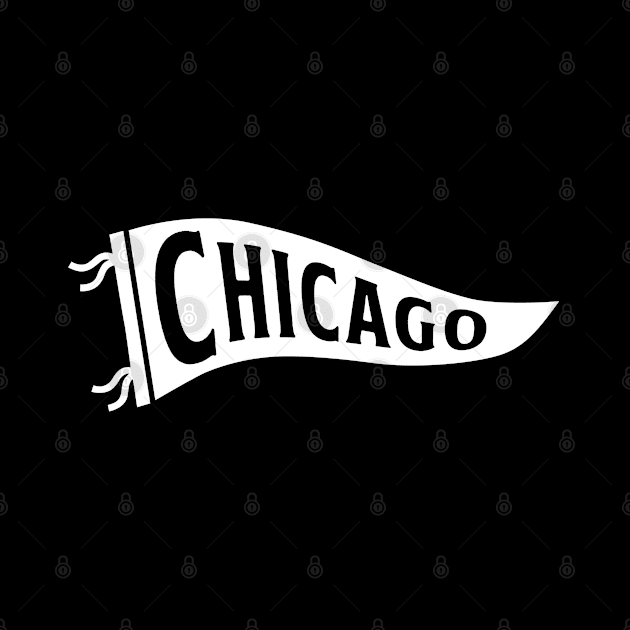 Chicago Pennant - Black by KFig21