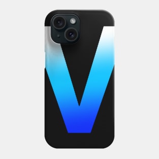 Blue Letter V Phone Case