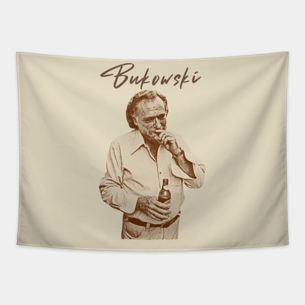 Bukowski - retro vintage sketches Tapestry by NMAX HERU