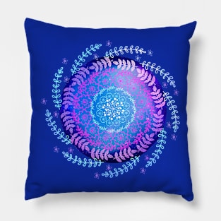 Winter Nature Mandala Pillow