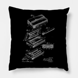 First Aid Kit Vintage Patent Drawing Pillow