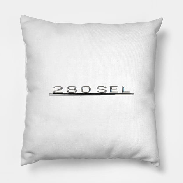 Mercedes Benz 280SEL Emblem Merchandise W108 W109 Pillow by PauHanaDesign