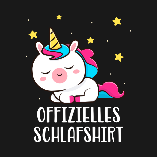 Süßes Einhorn Offizielles Schlafshirt Schlaf by Foxxy Merch