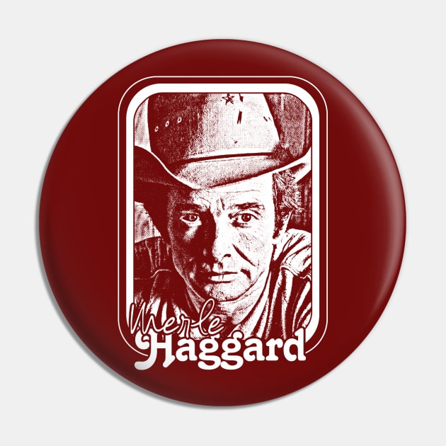 Merle Haggard // Retro Style Country Music Fan Gift Pin by DankFutura
