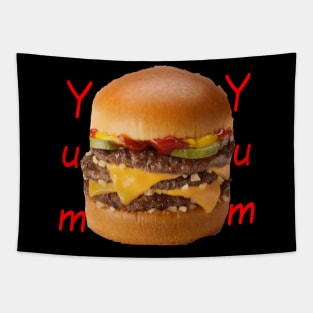 Yum Yum Hamburger Pattern Tapestry