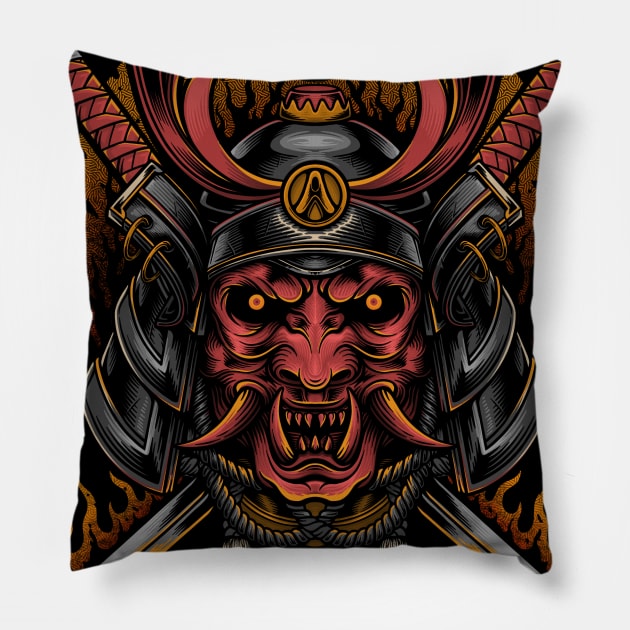 Samurai Pillow by Arjanaproject