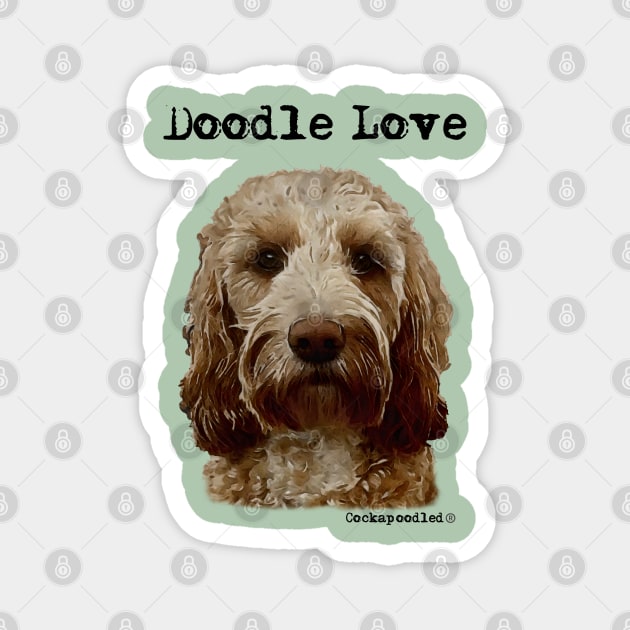 Doodle Dog Love Magnet by WoofnDoodle 