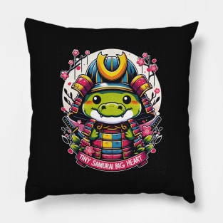 Crocodile Alligator Samurai Warrior Kawaii Chibi Cute Pillow