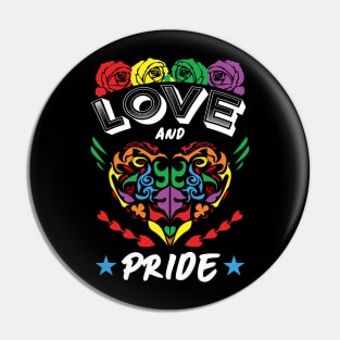 Love and Pride Heart and Roses 2022 Pin