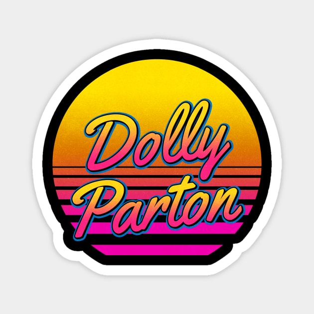 Dolly Personalized Name Birthday Retro 80s Styled Gift Magnet by Jims Birds